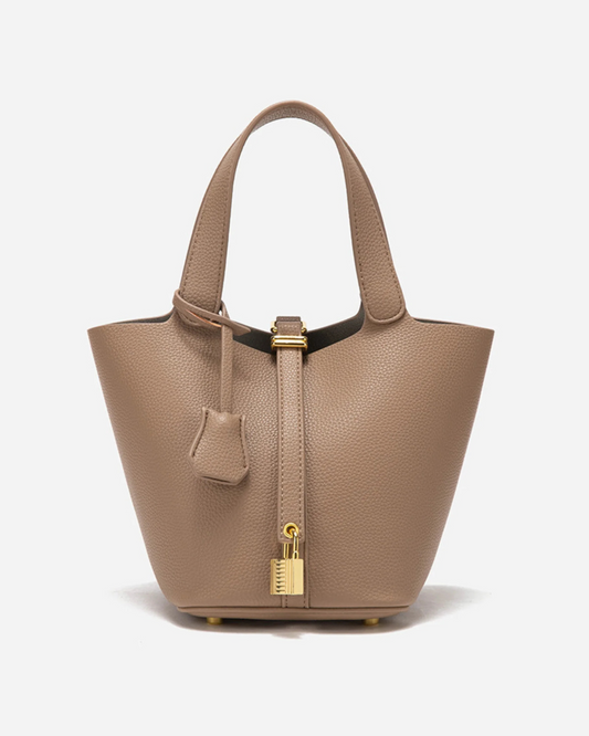 10007 - Claire Chic Bucket Bag – Elegant & Versatile Leather Handbag