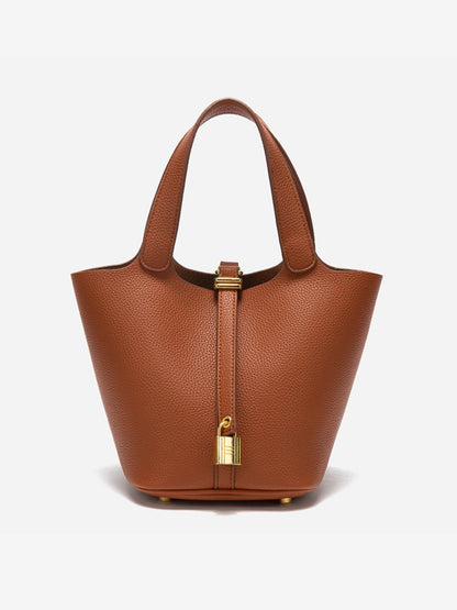 10007 - Claire Chic Bucket Bag – Elegant & Versatile Leather Handbag