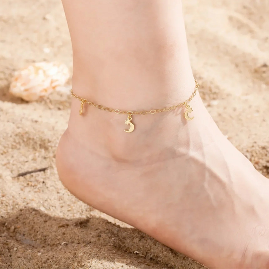 60009 - Luxe Infinite Gold Ankle Bracelet – Elegant Infinity Anklet for Women