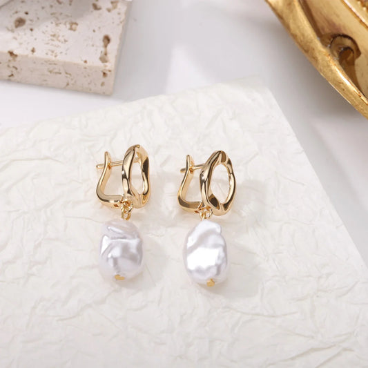 50007 - Double Gold Light Earrings - Elegant and Modern Jewelry