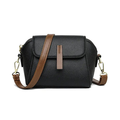 10002 - Casual PU Leather Shoulder Bag for Women - Stylish Solid Color Crossbody