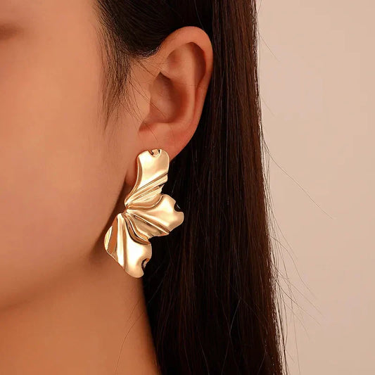 50001 - Flower Petal Earrings - Elegant Women's Jewelry